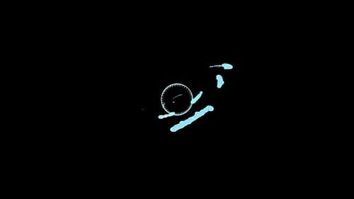 Interface Collection: Recorre el principio de un planeta hueco con un anillo alrededor en el centro sobre una b oscura