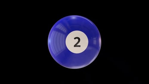Purple Billiard Ball Rotating 3D Animation