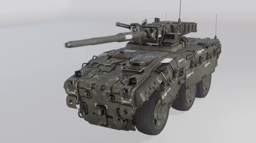 Militärische Panzeranimation