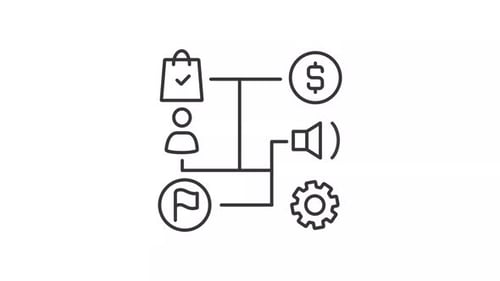 Business workflow line animation