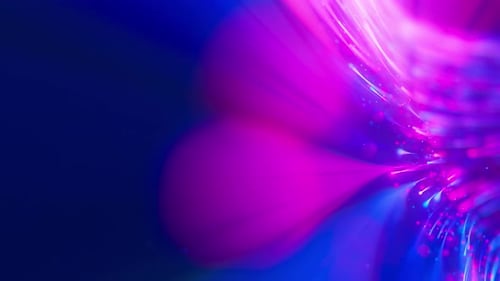 Extreme Closeup of Big Data Light Speed Flow Abstract Digital Data Stream of Quantum Computing