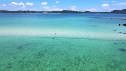 Couple Man and Women on a Tropical Island in Thailand Koh Kham Island Trat Koh Mak