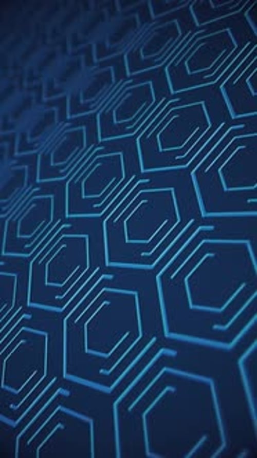 Vertical Video - Blue Digital Data Pattern Abstract Technology Background