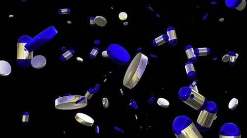 Capsule Blue Loop Animation Alpha