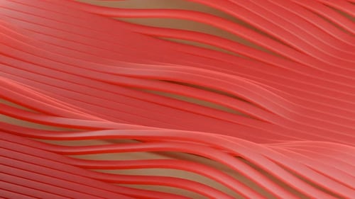Abstract Red Waving Ribbons Fluid Background Loop