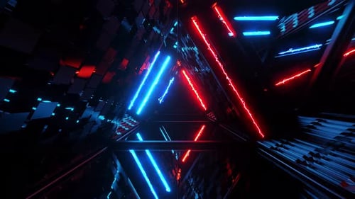 Abstract Technology Futuristic Background 4k Loop