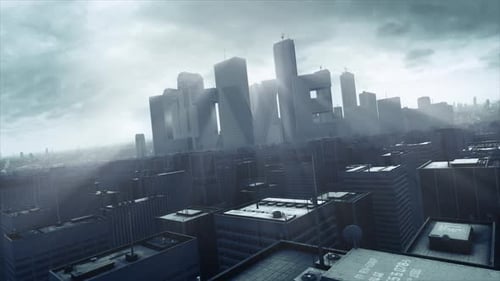 3D Skyscraper City Text Live