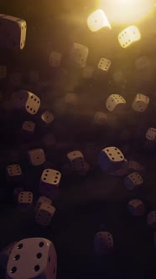 Falling Dice In The Air 02 4K