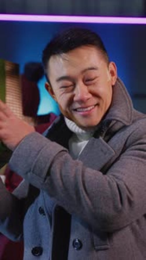 Smiling Man with Gift Box