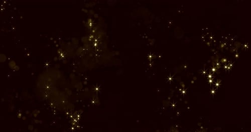 Golden Sparkling Particles Reveal Background