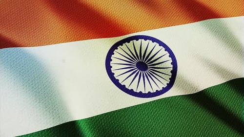 Realistic Waving Indian National Flag Loop Background
