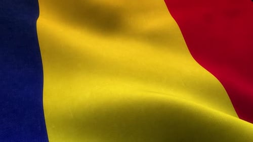 Seamless Loop of Chad National Flag Waving