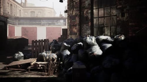 Abandoned Factory in Decay with Collapsing Structures and Debris