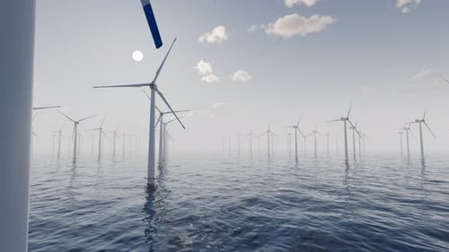 Offshore Wind Farm: Modern Turbines Generating Clean Energy