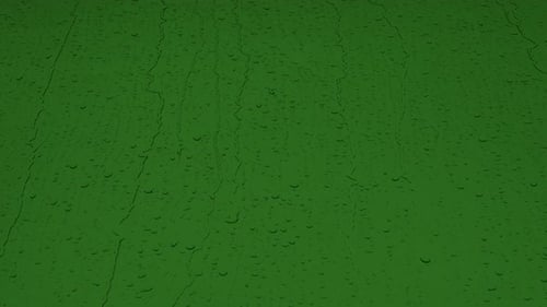 Heavy Rain Green Screen on Glass Chroma Key