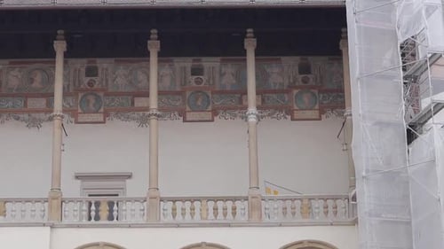 Inside of Wawel Castle in Krakow, Poland