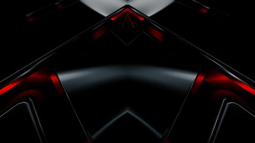 Futuristic Metallic Geometric Shape Animation Reveals Content