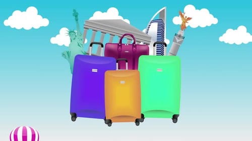 Animação de fundo de viagem