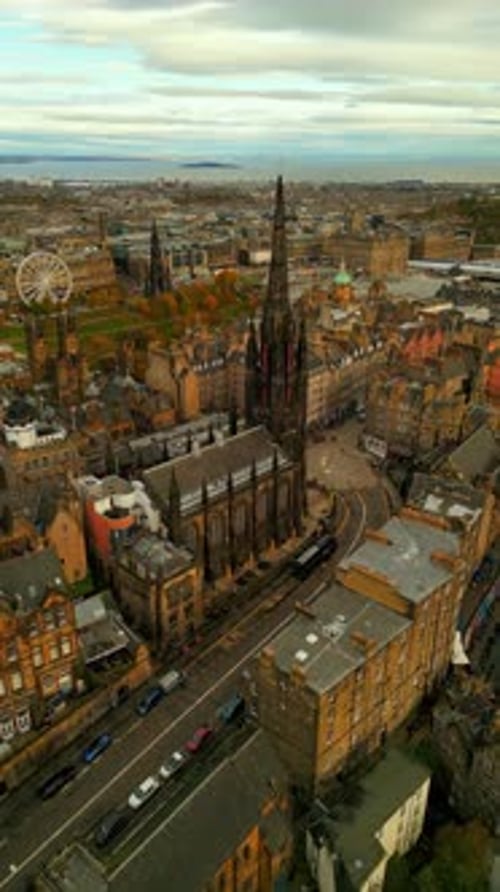 A stunning view of old town Edinburgh, Scotland