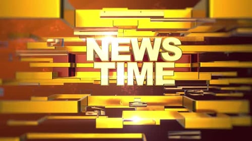 Golden 3D Geometric Broadcast Intro Opener