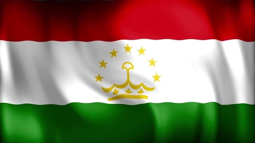 Animated Waving Flag of Tajikistan