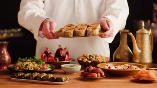 Cuisine traditionnelle turque, plat sucré, baklava, gros plan