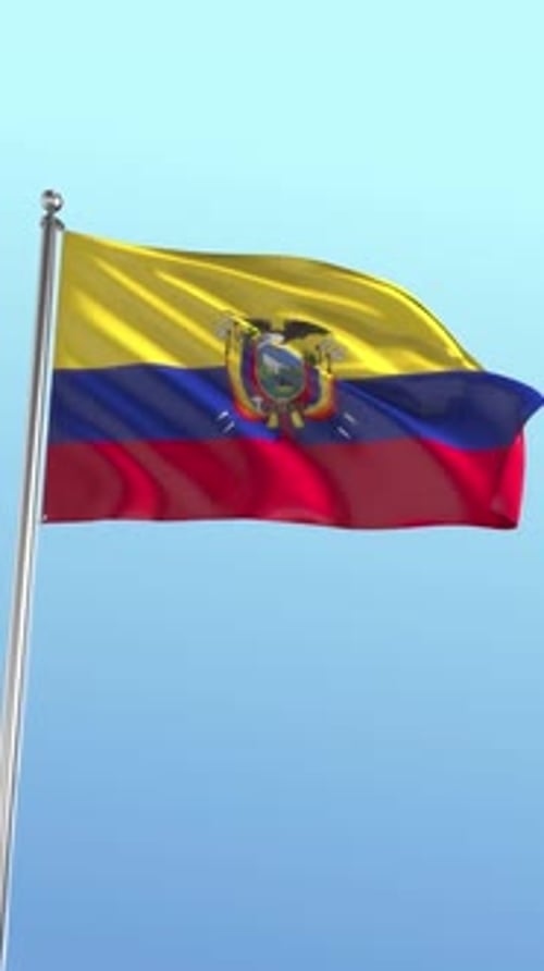 Flagge Ecuadors, vertikal