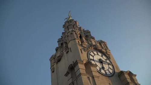 Liver Bird on top of the Royal Liver Building, Liverpool, Merseyside, England.
The Royal Liver Build