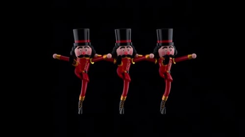 Dancing Christmas Nutcracker Soldiers Ballet Animation