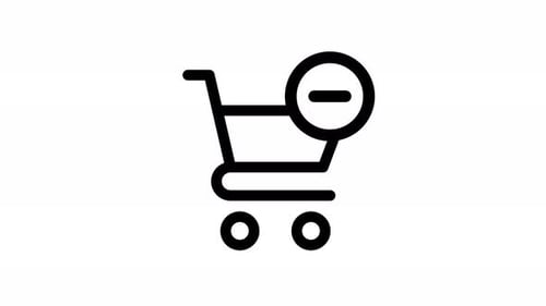 Minimalist Shopping Cart Remove Item Icon Animation