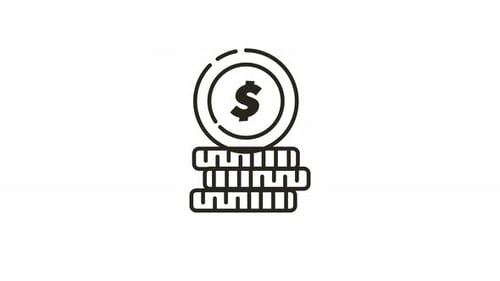 Animated Money Stack Icon