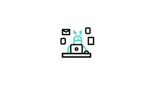 Multitasking Worker Line Art Icon Animation