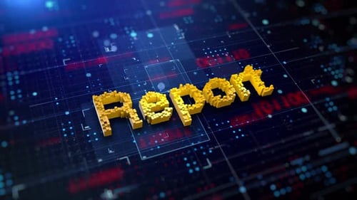 Animated Report Text Over Digital Data Grid