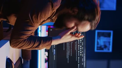 Genervter Entwickler verärgert, nachdem er beim Programmieren nicht alle Bugs entfernt hat