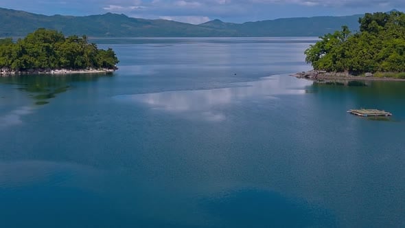 Stunning aerial shot of Lake Mainit, Surigao Del Norte - Philippines ...