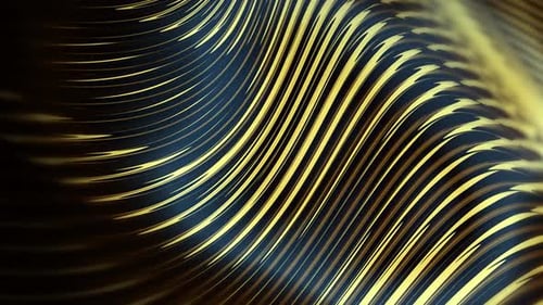 Elegant Golden Abstract Lines Flowing Loop Background