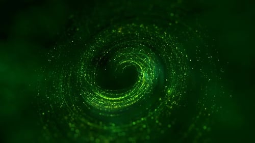 Yellow Glowing Swirling Particles Animation