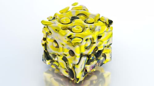Abstract 3D Cube Morphing 56 4K