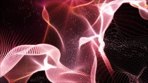 Colorful Abstract Particle Wave Background Loop V5