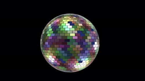 Mirror Ball Rainbow Front view 4K
