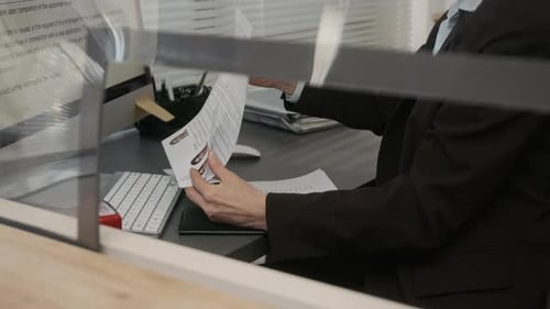 Anonymous Embassy Officer Checking Visa Application and Photos