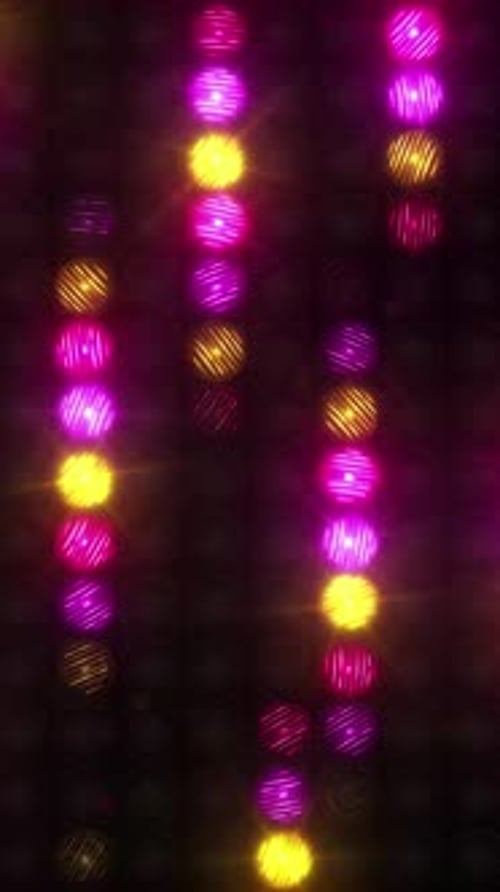 Vibrant Neon Lights Looping Abstract Party Background