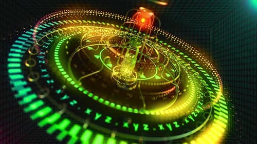 Mystical glowing portal design with vibrant light effects great for fantasy game art and magical bac