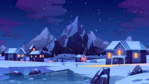 Winternacht-Hintergrund Loop 2