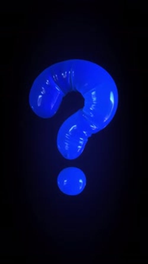 Abstract Blue Question Mark Inflation Animation