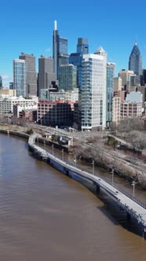 Philadelphia Skyline At Philadelphia In Pennsylvania United States.