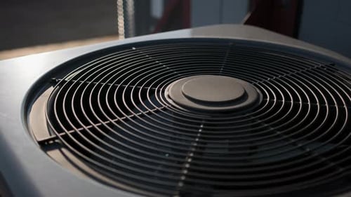 Home HVAC Air Conditioner System Stop Working Close Up Day Time