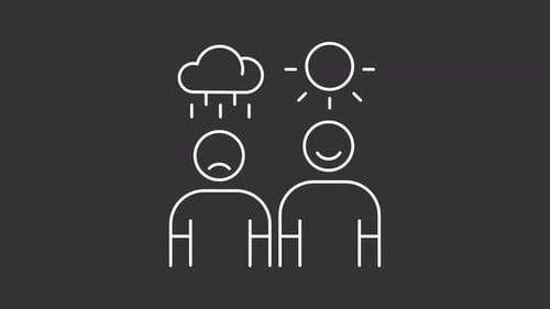 Animated Line Icons of Contrasting Emotional States