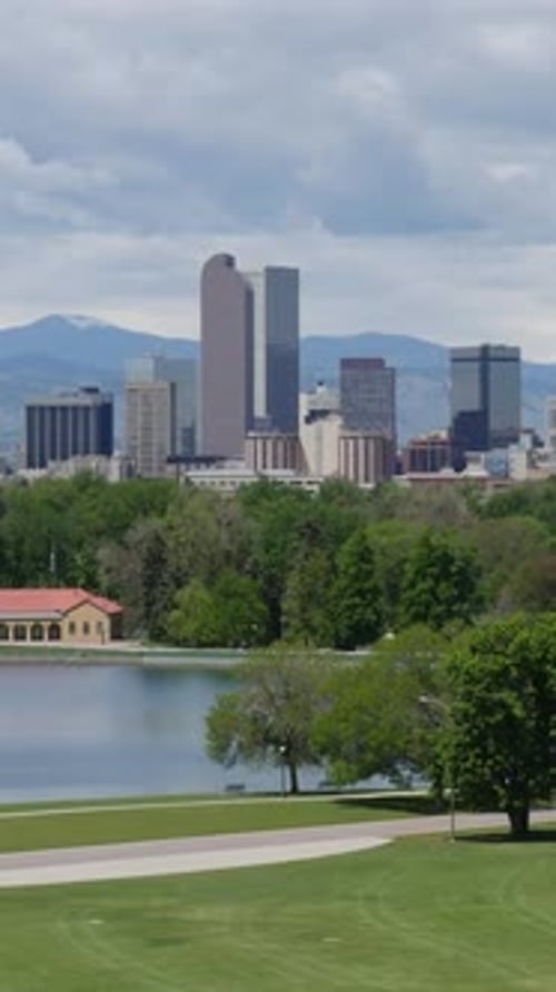 Vertical Video Iconic Denver Skyline