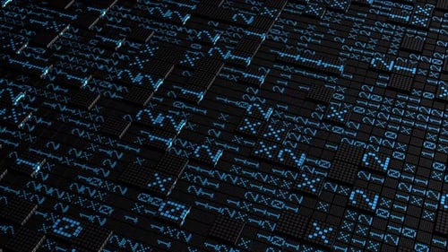 Futuristic Digital Data Grid Loop Background